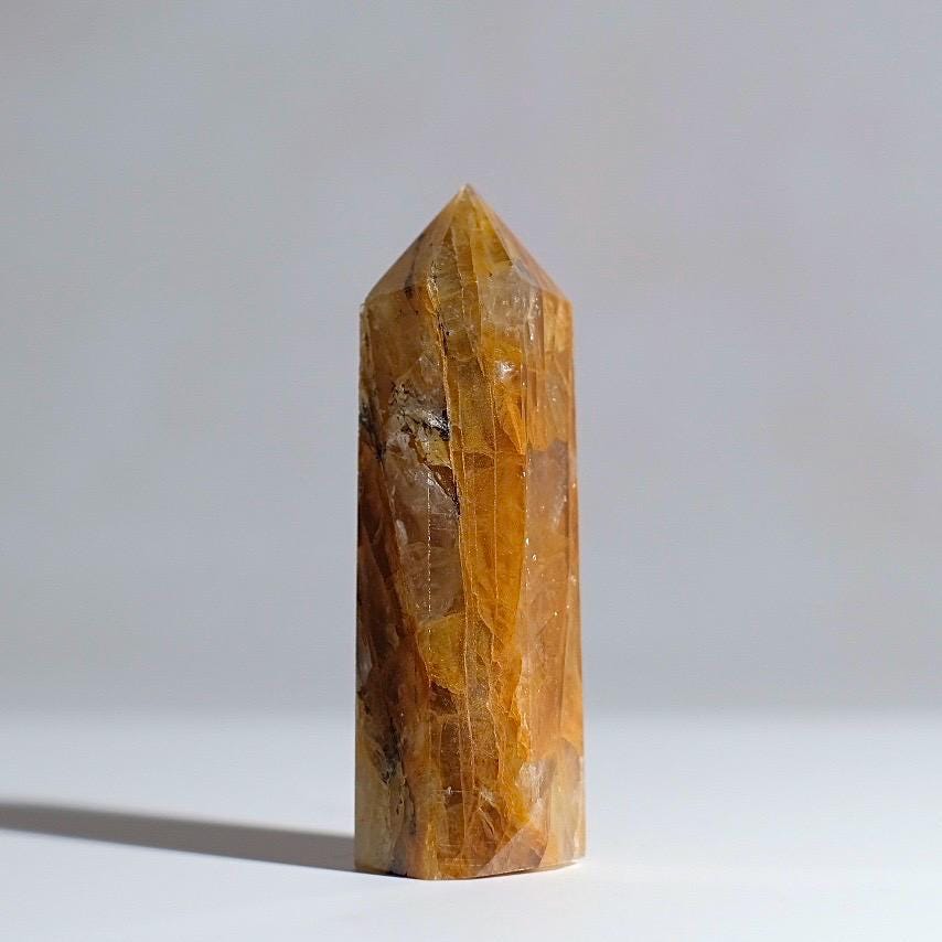 Dendritic Golden Healer Point | Golden Healer Quartz Crystal Tower