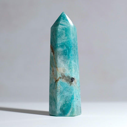 Amazonite Tower | Smokey Quartz + Amazonite Crystal Point