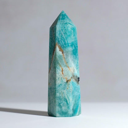 Amazonite Tower | Smokey Quartz + Amazonite Crystal Point