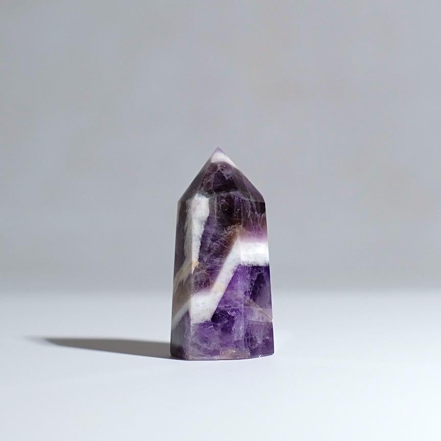 Dream Amethyst Point | Chevron Amethyst Crystal Tower