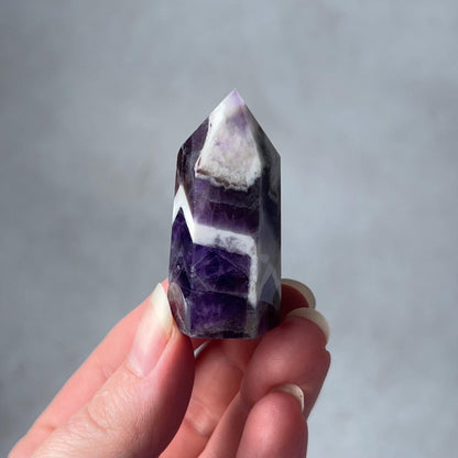 Dream Amethyst Point | Chevron Amethyst Crystal Tower