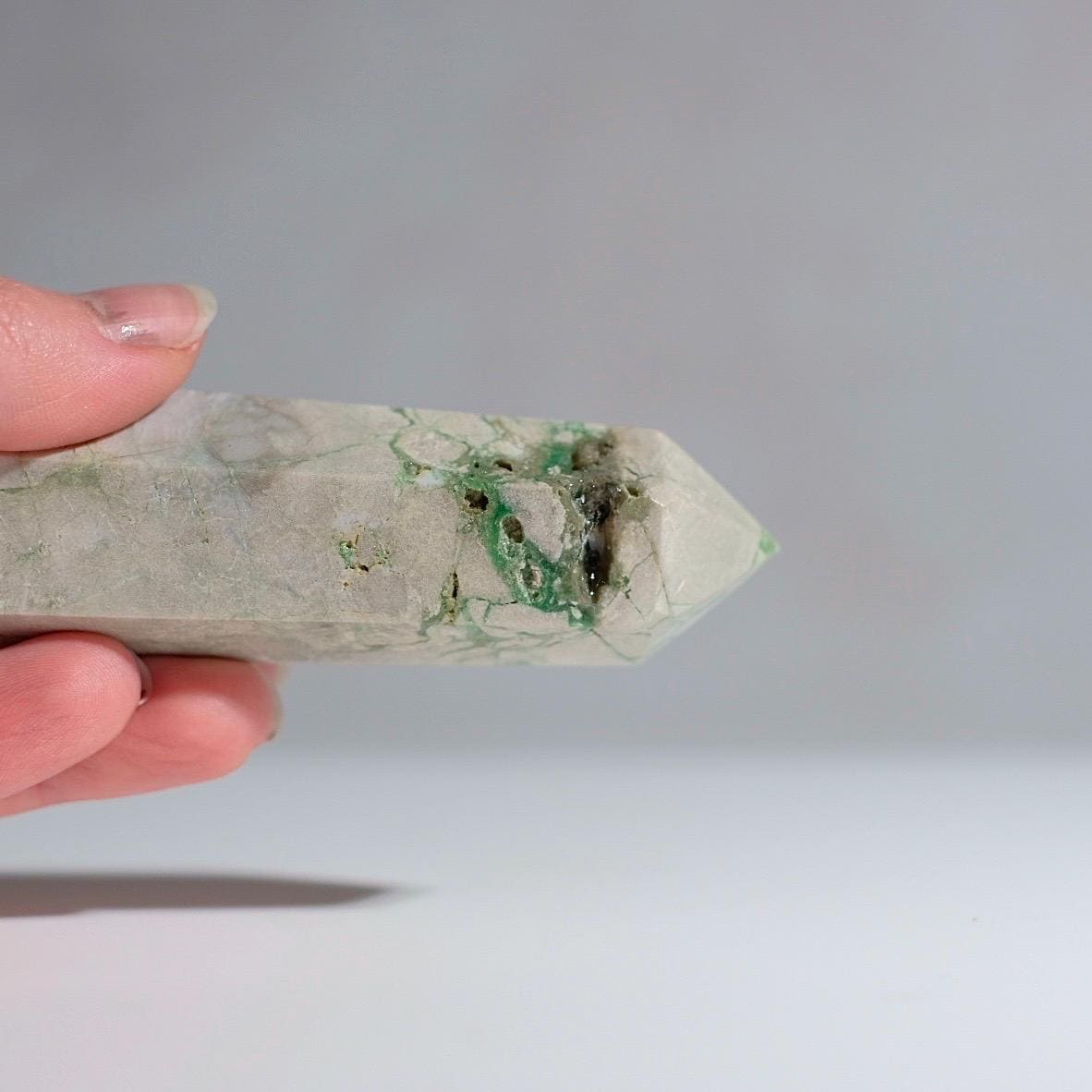 Natural Variscite Point | Utahlite Crystal Tower