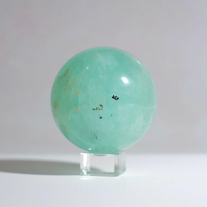 Rare Dendritic Fluorite Sphere | Mint Green Fluorite Crystal Sphere