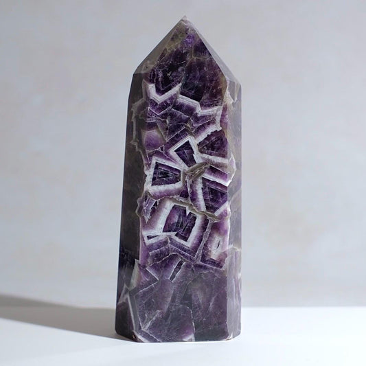 XL Dream Amethyst Tower | Chevron Amethyst Crystal Point