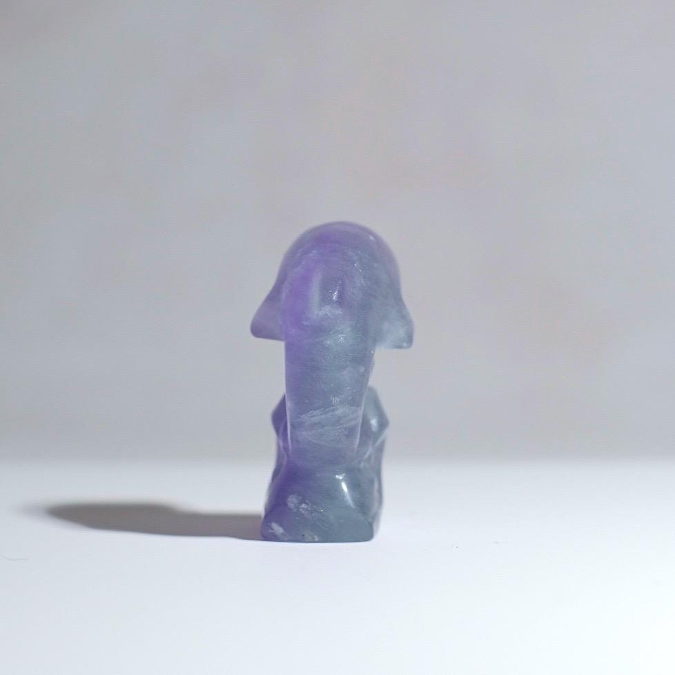 Tanzanite Fluorite Dolphin Carving | Crystal Dolphin