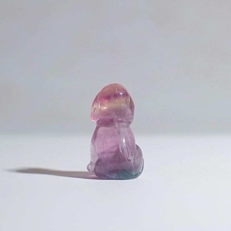 Fluorite Dog Carving | Mini Crystal Dog