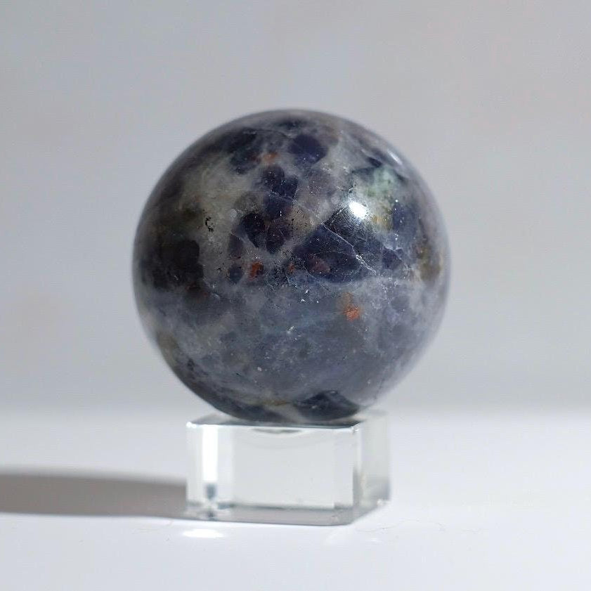 Blood Iolite Sphere | Sunstone Iolite Crystal Sphere