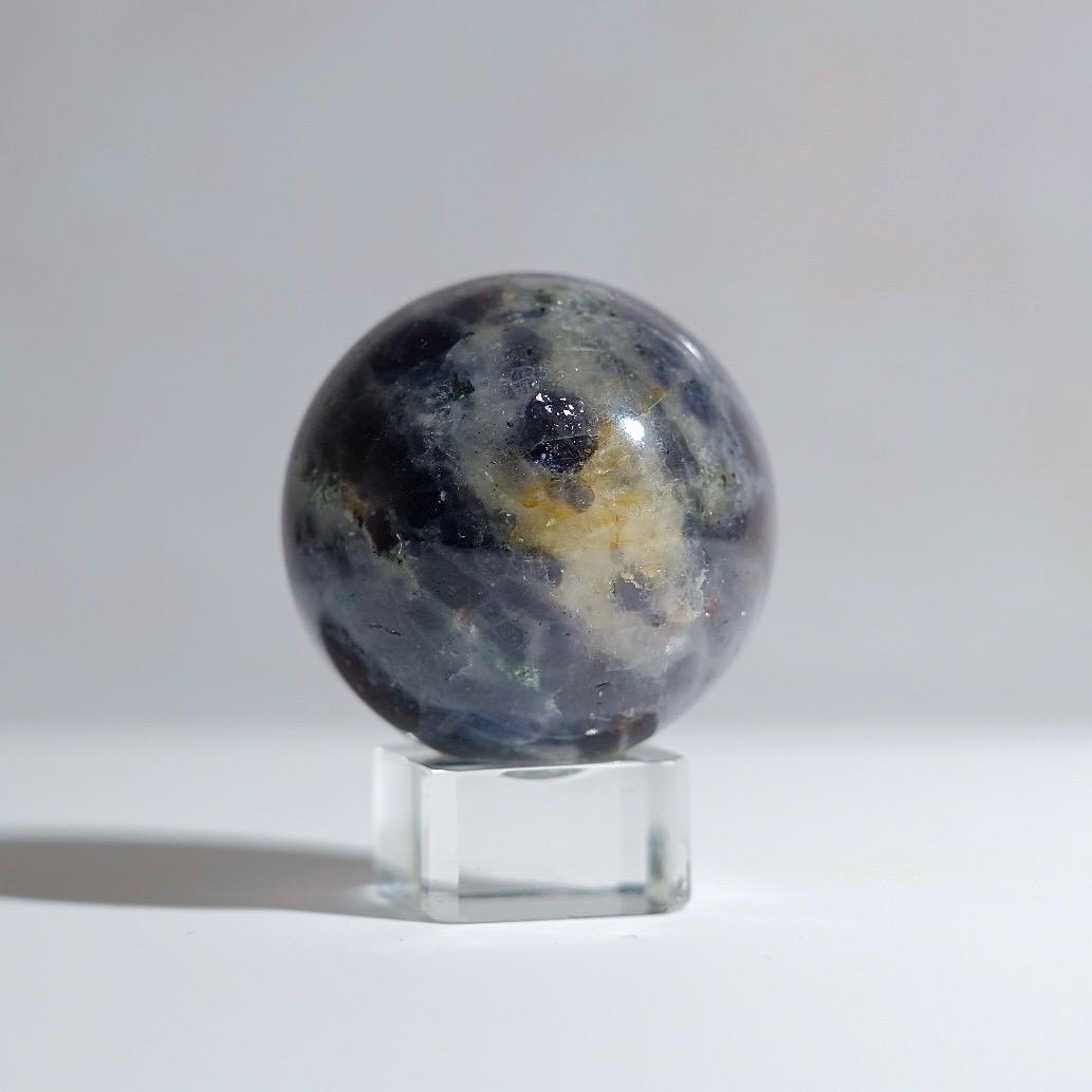 Blood Iolite Sphere | Sunstone Iolite Crystal Sphere