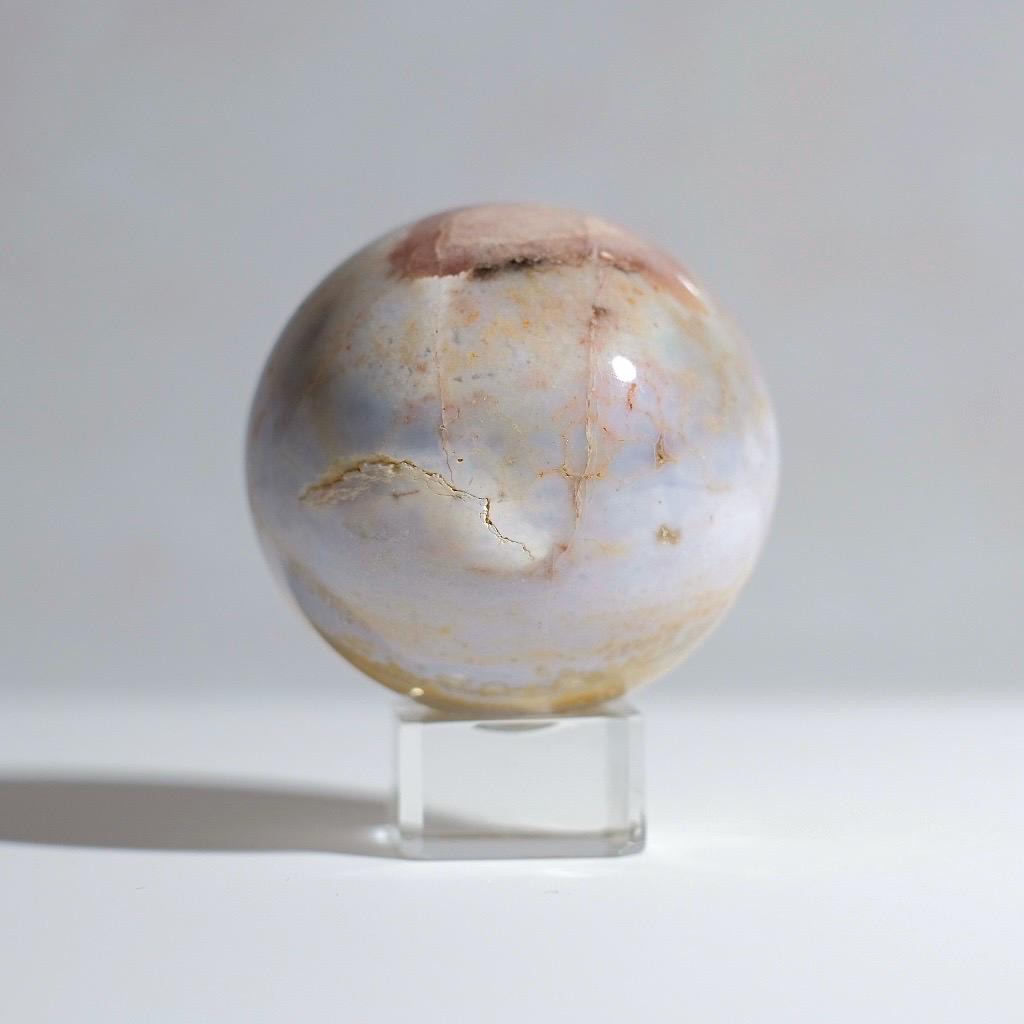 Ocean Jasper Sphere | Yellow Orbicular Jasper Crystal Sphere