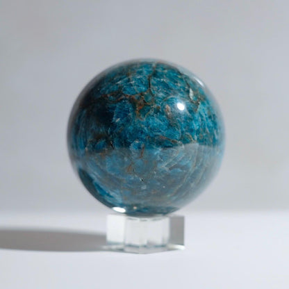 Teal Apatite Sphere | Blue Apatite Crystal Sphere