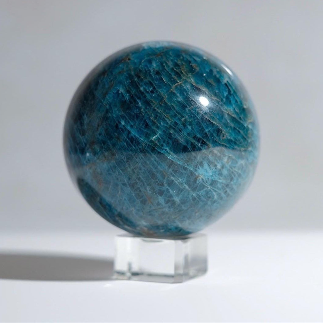 Teal Apatite Sphere | Blue Apatite Crystal Sphere