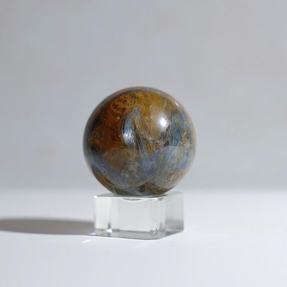 Rare Kyanite Sphere | Blue Kyanite & Golden Healer Crystal Sphere