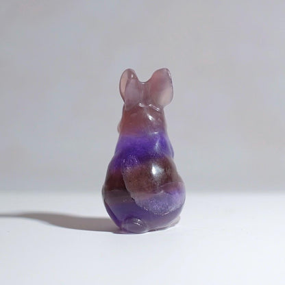 Yttrium Fluorite Rabbit Carving | Bunny | Crystal Animal Figure