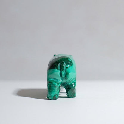 Malachite Hippo Carving | Crystal Animal Carving | Animal Totem