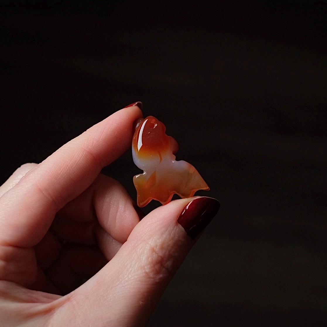 Carnelian Goldfish Carving | Crystal Fish | Crystal Animal Carving