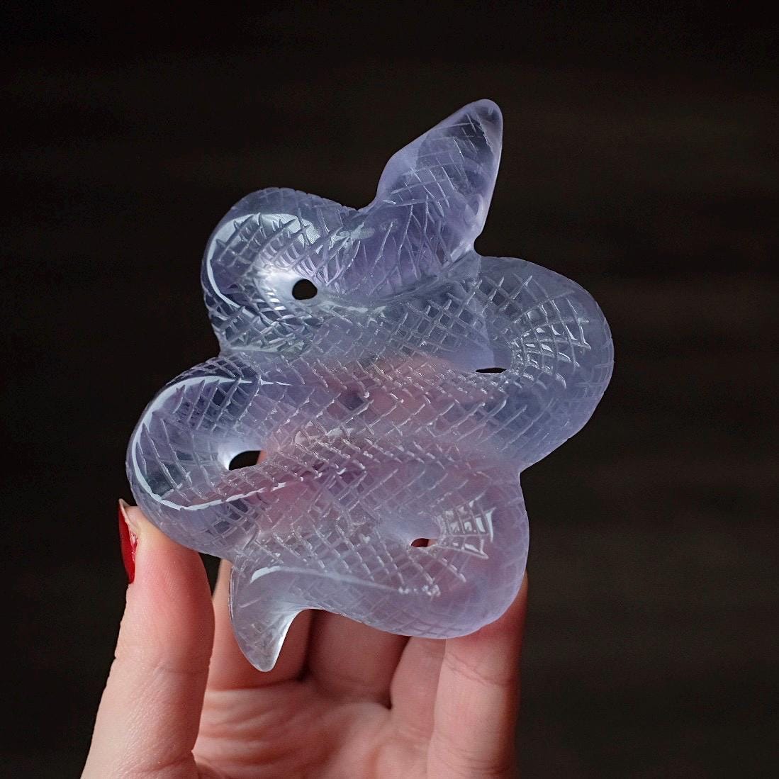 Fluorite Snake Carving | Fluorite Crystal Snake