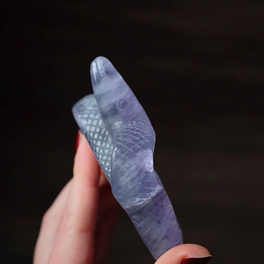 Fluorite Snake Carving | Fluorite Crystal Snake