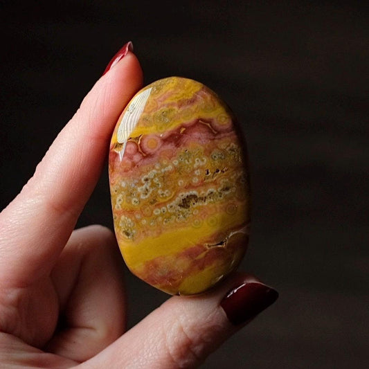 Ocean Jasper Palm | Ocean Jasper Crystal Palmstone