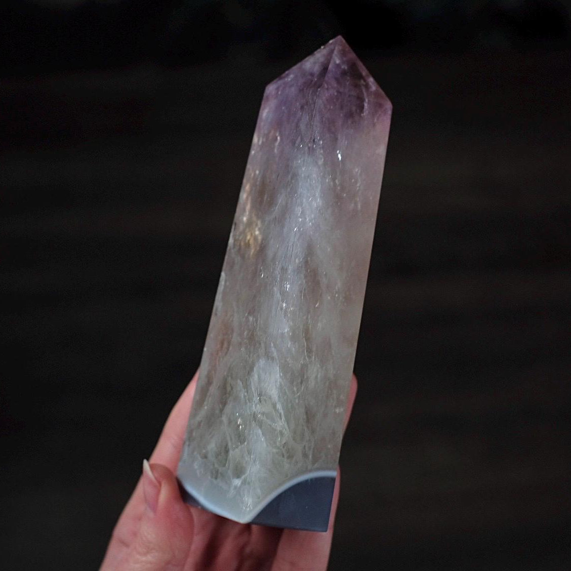 Amethyst Agate Tower | Amethyst w. Agate Crystal Point