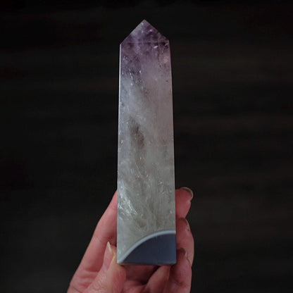 Amethyst Agate Tower | Amethyst w. Agate Crystal Point