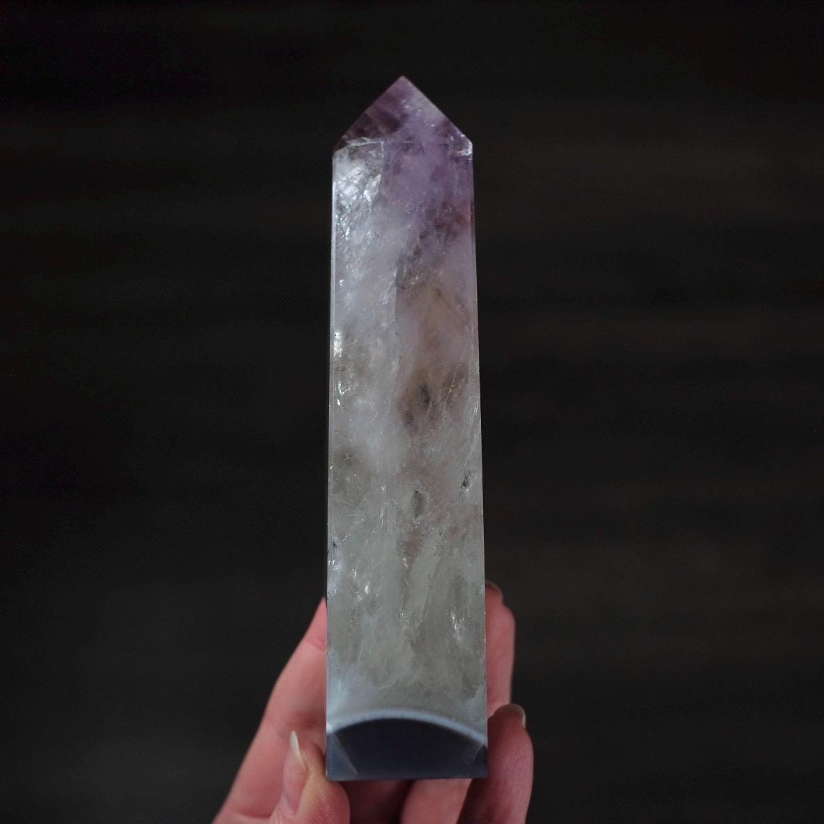 Amethyst Agate Tower | Amethyst w. Agate Crystal Point