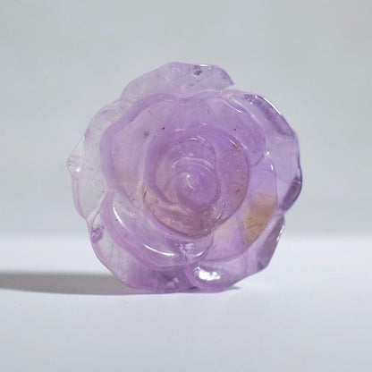 Ametrine Flower | Amethyst Crystal Rose Carving