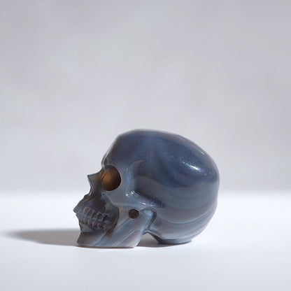 Banded Agate Crystal Skull | Quartz Skull Crystal