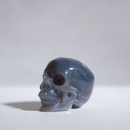 Banded Agate Crystal Skull | Quartz Skull Crystal