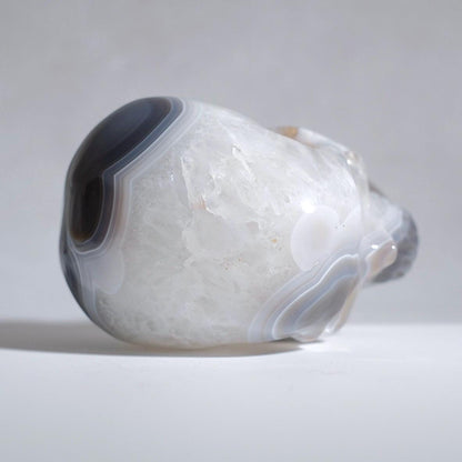 Large Agate & Quartz Crystal Skull | Agate Skull