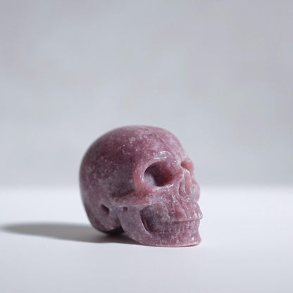 Lepidolite Skull | Lilac Lepidolite Crystal Skull