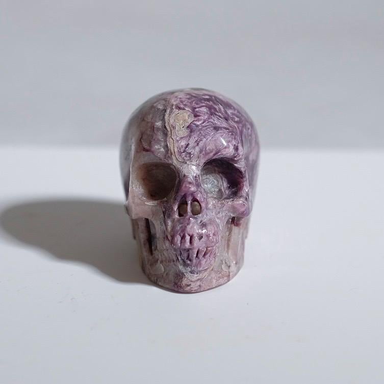 Charoite Crystal Skull | Purple Charoite Skull Crystal