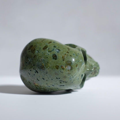 Dragon Blood Jasper Crystal Skull | Green Jasper Skull