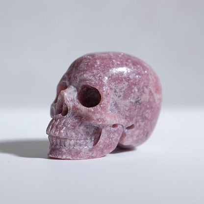 Lepidolite Skull | Lilac Lepidolite Crystal Skull