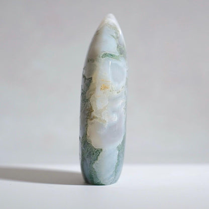 Druzy Moss Agate Freeform | Polished Crystal Freeform