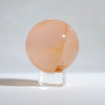 Star Rose Quartz Golden Healer Sphere | Star Golden Healer Quartz Crystal Sphere