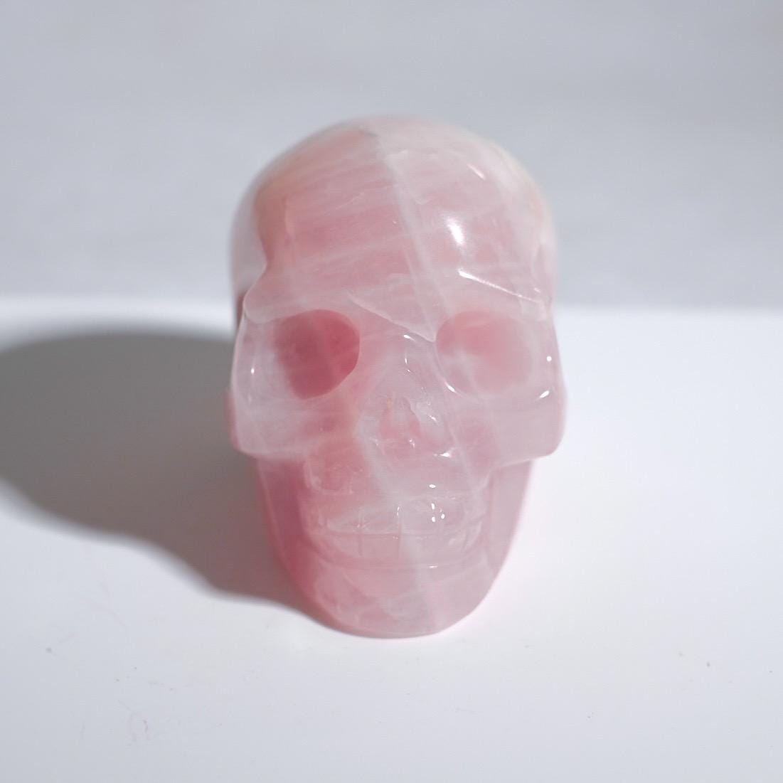 Rose Quartz Crystal Skull | Stone Skull Carving