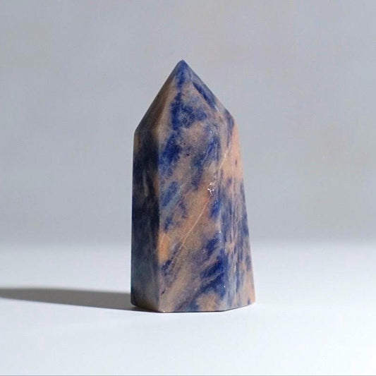 Pink Sodalite Point | Blue Sodalite Crystal Tower