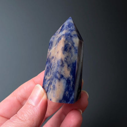 Pink Sodalite Point | Blue Sodalite Crystal Tower