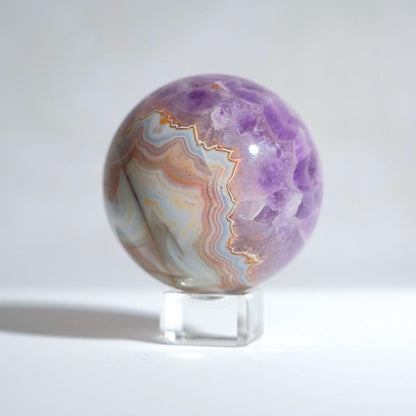 Amethyst Crazy Lace Agate Sphere | Amethyst Lace Agate Crystal Sphere