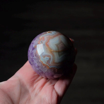 Amethyst Crazy Lace Agate Sphere | Amethyst Lace Agate Crystal Sphere