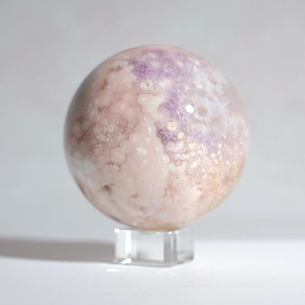 Pink Amethyst Flower Agate Sphere | Amethyst Crystal Sphere