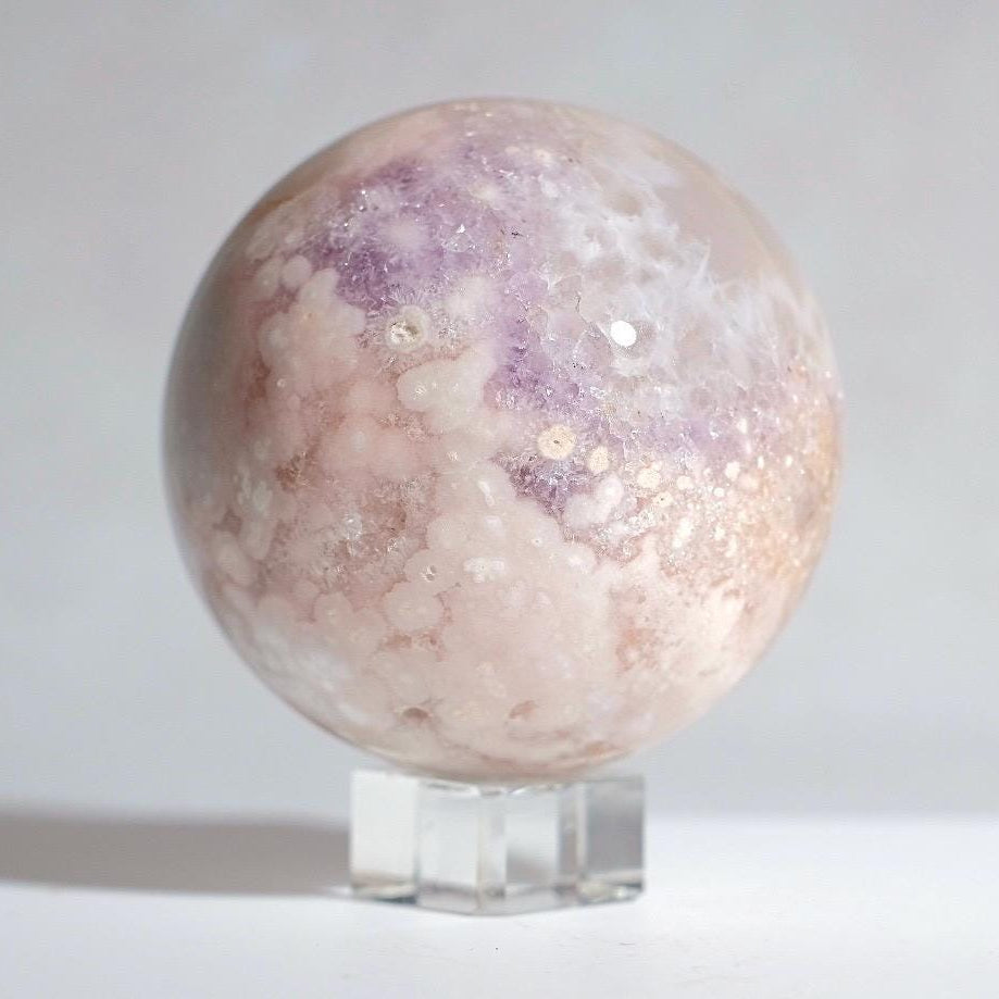 Pink Amethyst Flower Agate Sphere | Amethyst Crystal Sphere