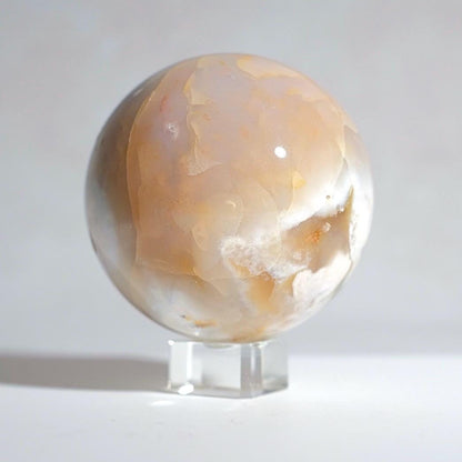 Druzy Flower Agate Sphere | Cherry Blossom Agate Crystal Sphere