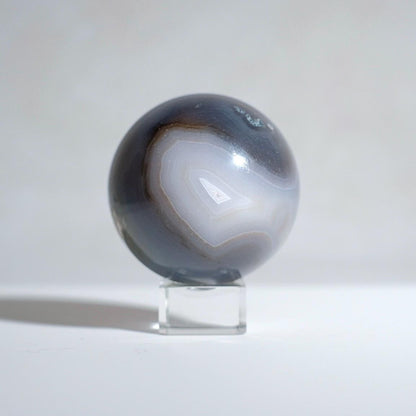 Banded Agate Sphere | Grey Agate Crystal Sphere