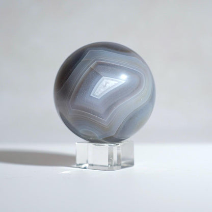 Banded Agate Sphere | Grey Agate Crystal Sphere