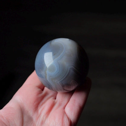 Banded Agate Sphere | Grey Agate Crystal Sphere