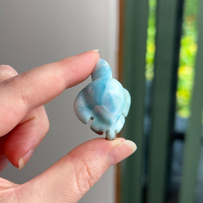 Larimar Turtle Carving | Crystal Animal | Crystal Turtle