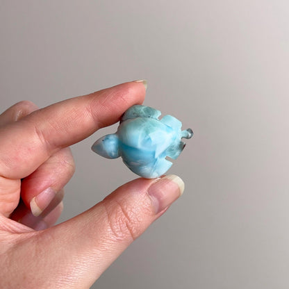 Larimar Turtle Carving | Crystal Animal | Crystal Turtle