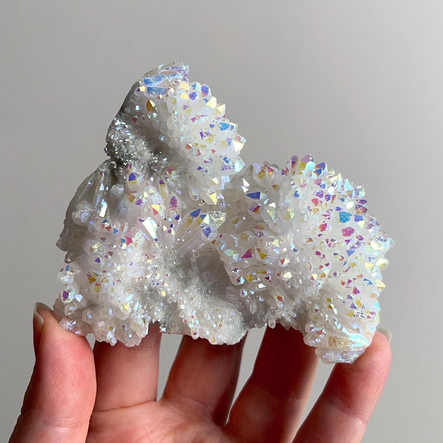 Angel Aura Quartz Cluster | Aura Crystal Cluster