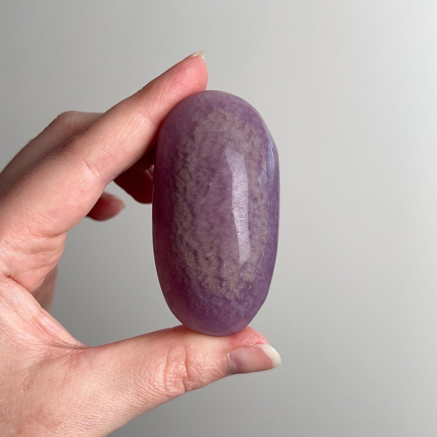 Silky Fluorite Palm | Purple Fluorite Crystal Palmstone